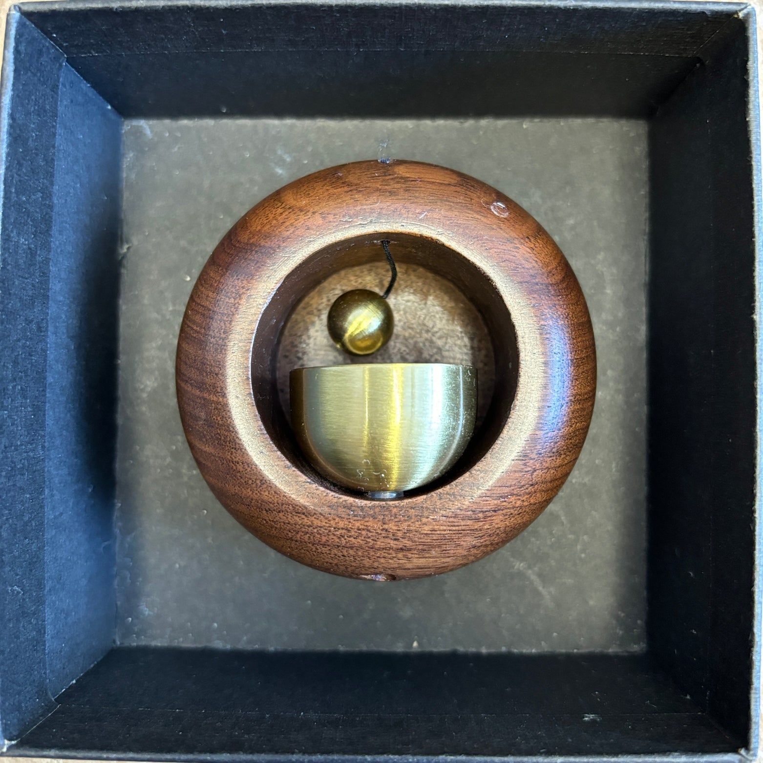 Wooden Style Brass Magnetic and Double-Sided Tape Doorbell