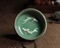 Hand Made Ceramic fish Tea cup - woodybeingllc