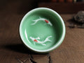 Hand Made Ceramic fish Tea cup - woodybeingllc